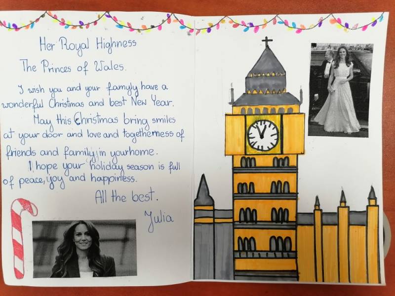 Zdjęcie: Christmas cards to the Duchess of Cambridge- Her ...